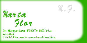 marta flor business card